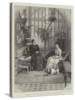 Princess Mary of Teck and Her Daughter on the Verandah at White Lodge, Richmond Park-null-Stretched Canvas