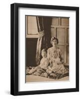 Princess Mary, Viscountess Lascelles, with her two sons, Gerald and George, 1926 (1935)-Unknown-Framed Photographic Print