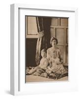 Princess Mary, Viscountess Lascelles, with her two sons, Gerald and George, 1926 (1935)-Unknown-Framed Photographic Print