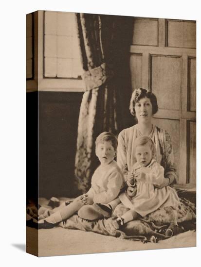 Princess Mary, Viscountess Lascelles, with her two sons, Gerald and George, 1926 (1935)-Unknown-Stretched Canvas