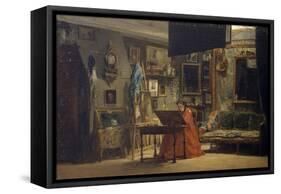 Princess Mathilde in Her Art Studio-Charles Giraud-Framed Stretched Canvas