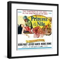 Princess of the Nile, from Left: Debra Paget, Jeffrey Hunter, 1954-null-Framed Art Print