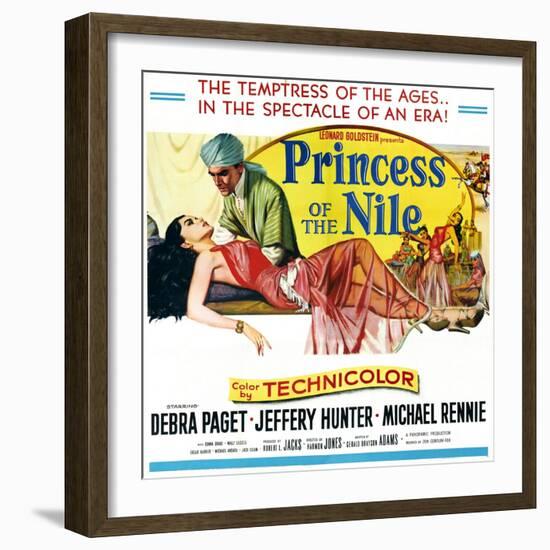 Princess of the Nile, from Left: Debra Paget, Jeffrey Hunter, 1954-null-Framed Art Print