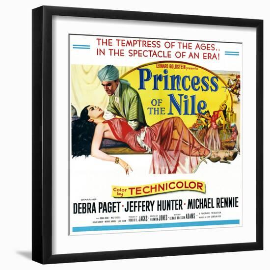 Princess of the Nile, from Left: Debra Paget, Jeffrey Hunter, 1954-null-Framed Art Print