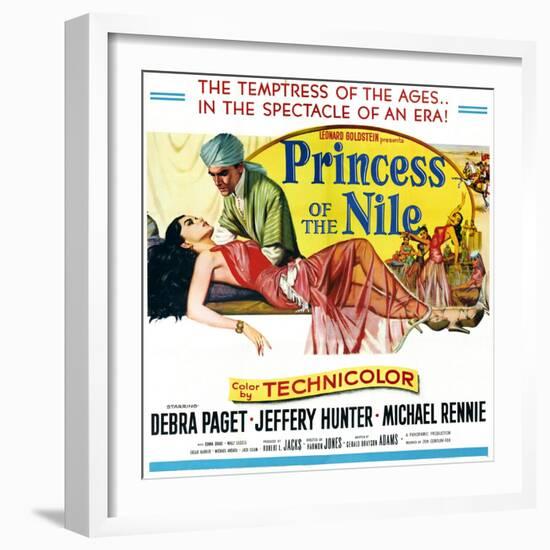 Princess of the Nile, from Left: Debra Paget, Jeffrey Hunter, 1954-null-Framed Art Print