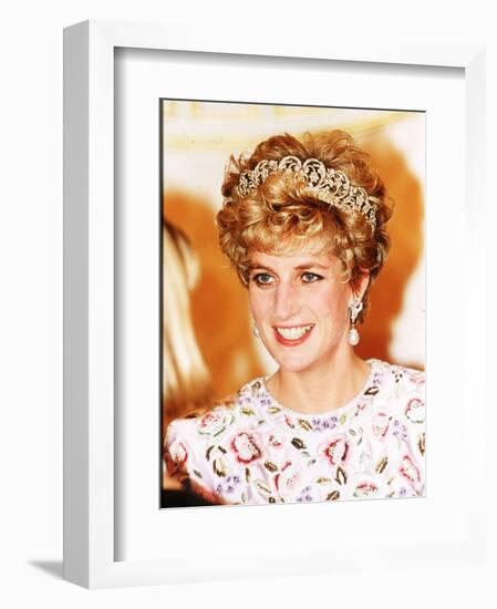 Princess of Wales in Korea Princess Diana November 1992-null-Framed Photographic Print