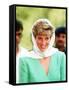 Princess of Wales on Her Tour of Pakistan September 1991-null-Framed Stretched Canvas