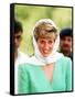 Princess of Wales on Her Tour of Pakistan September 1991-null-Framed Stretched Canvas