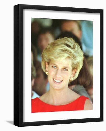 Princess of Wales Visits Rehabilitation Centre in Sydney November 1996-null-Framed Photographic Print
