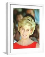 Princess of Wales Visits Rehabilitation Centre in Sydney November 1996-null-Framed Photographic Print