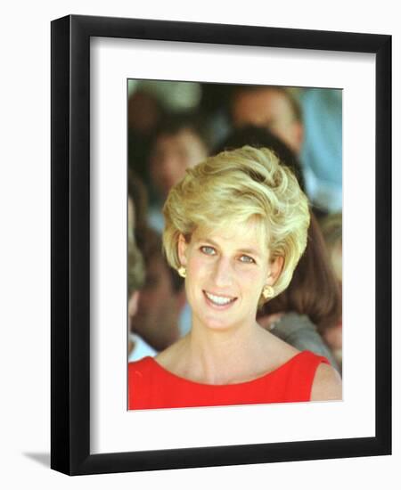 Princess of Wales Visits Rehabilitation Centre in Sydney November 1996-null-Framed Photographic Print