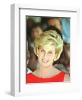 Princess of Wales Visits Rehabilitation Centre in Sydney November 1996-null-Framed Photographic Print