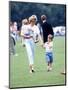 Princess of Wales with Prince Harry and Prince William at a polo match at Windsor-null-Mounted Photographic Print
