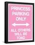 Princess Parking Only No Parking Pink Sign Poster Print-null-Framed Poster