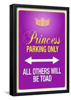Princess Parking Only Purple Sign Poster Print-null-Framed Poster
