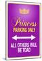 Princess Parking Only Purple Sign Poster Print-null-Mounted Poster