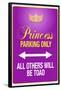 Princess Parking Only Purple Sign Poster Print-null-Framed Poster