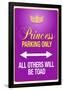 Princess Parking Only Purple Sign Poster Print-null-Framed Poster