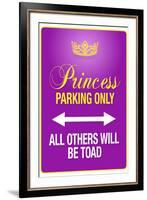 Princess Parking Only Purple-null-Framed Art Print