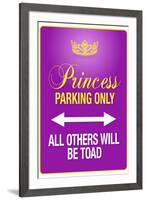 Princess Parking Only Purple-null-Framed Art Print