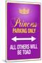 Princess Parking Only Purple-null-Mounted Art Print