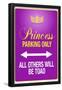 Princess Parking Only Purple-null-Framed Poster