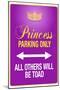 Princess Parking Only Purple-null-Mounted Poster