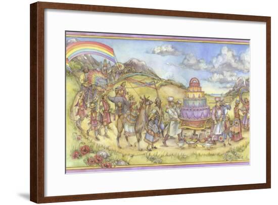 Princess Rosie's Rainbow Parade-Kim Jacobs-Framed Giclee Print