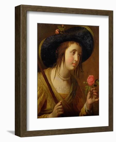 Princess Sophia of Bohemia (1630-1714), Mother of George I as a Shepherdess-Gerrit van Honthorst-Framed Giclee Print