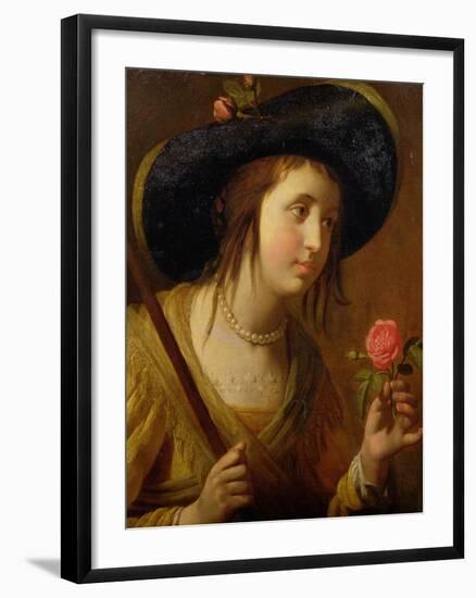 Princess Sophia of Bohemia (1630-1714), Mother of George I as a Shepherdess-Gerrit van Honthorst-Framed Giclee Print