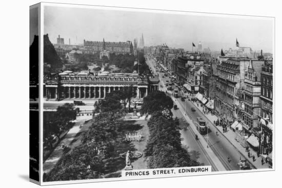 Princess Street, Edinburgh, 1936-null-Stretched Canvas