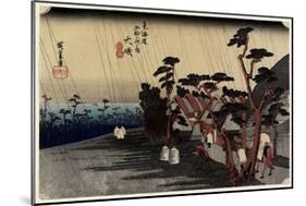 Princess Tora's Rain, Oiso, C. 1833-Utagawa Hiroshige-Mounted Giclee Print