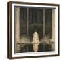 Princess Tuvstarr Is Still Sitting There Wistfully Looking into the Water, 1913-John Bauer-Framed Giclee Print