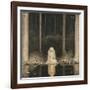 Princess Tuvstarr Is Still Sitting There Wistfully Looking into the Water, 1913-John Bauer-Framed Giclee Print