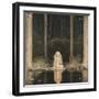 Princess Tuvstarr Is Still Sitting There Wistfully Looking into the Water, 1913-John Bauer-Framed Premium Giclee Print