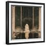 Princess Tuvstarr Looking at the Water of the Lake with Nostalgia, 1913 (W/C on Paper)-John Bauer-Framed Giclee Print