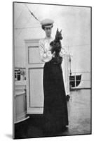 Princess Victoria (1868-193) with Mac on Board the Royal Yacht Victoria and Albert III, 1908-null-Mounted Giclee Print