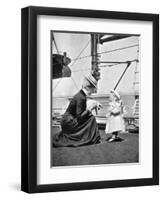 Princess Victoria (1868-193) with Prince Olav of Norway (1903-199), 1908-null-Framed Giclee Print