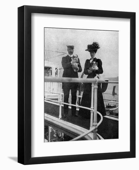 Princess Victoria (1868-193) with the Queen's Dogs, 1908-null-Framed Giclee Print