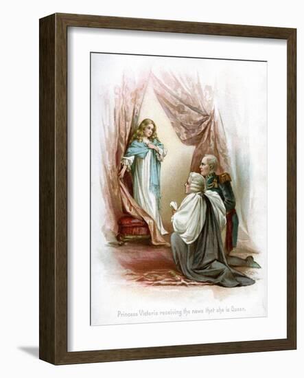 Princess Victoria Receiving the News That She Is Queen, 1897-Frances Brundage-Framed Giclee Print