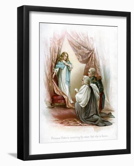 Princess Victoria Receiving the News That She Is Queen, 1897-Frances Brundage-Framed Giclee Print