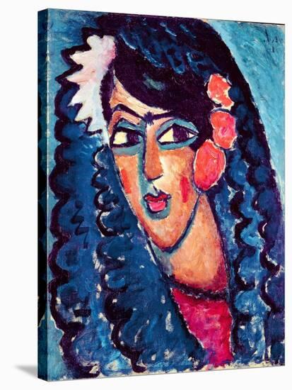 Princess with White Flower, 1913-Alexej Von Jawlensky-Stretched Canvas