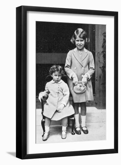 Princesses Elizabeth and Margaret, 1933-null-Framed Giclee Print