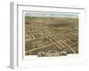 Princeton, Illinois - Panoramic Map-Lantern Press-Framed Art Print