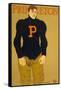 Princeton Poster, Burly Football Player-null-Framed Stretched Canvas