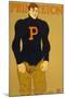 Princeton Poster, Burly Football Player-null-Mounted Art Print