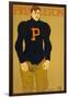 Princeton Poster, Burly Football Player-null-Framed Art Print