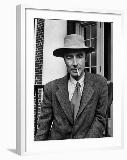 Princeton University Physicist. J. Robert Oppenheimer-Alfred Eisenstaedt-Framed Premium Photographic Print