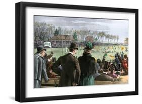 Princeton-Yale Football Match, 1889-null-Framed Giclee Print