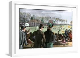 Princeton-Yale Football Match, 1889-null-Framed Giclee Print